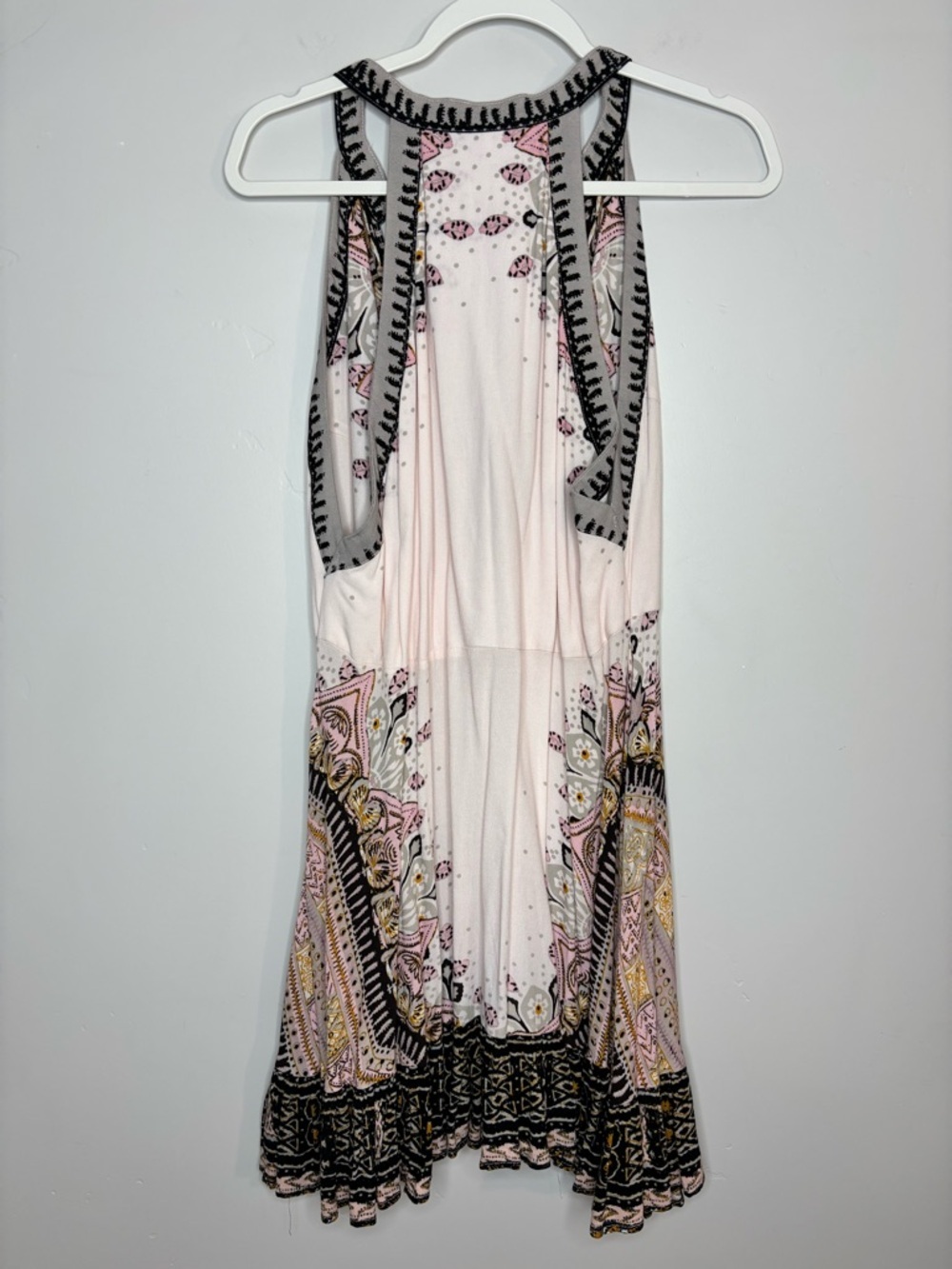 FREE PEOPLE STEAL THE SUN IVORY PRINTED TUNIC DRESS Size Large - Picture 8 of 9